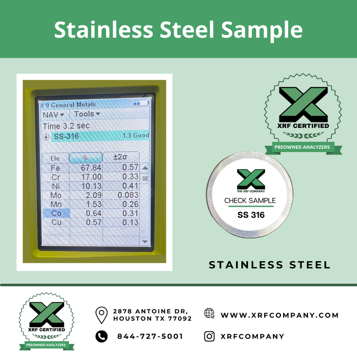 Lease to Own XRF Company Certified Pre-owned Factory Refurbished Thermo Niton XL2 980 PLUS XRF Gun with Camera for PMI Testing :  Standard Alloys + Aluminum Alloys + Light Element.  (SKU #863)