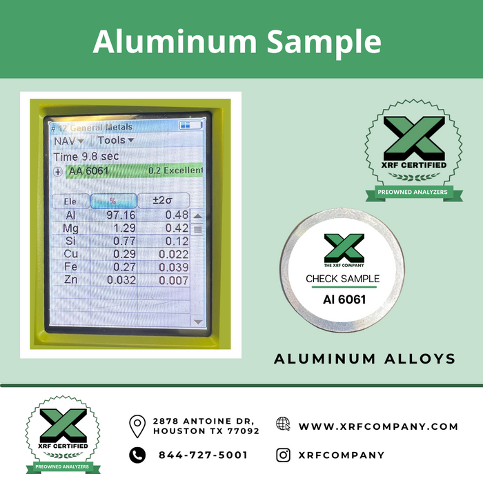 XRF Company Certified Pre-owned Factory Refurbished Thermo Niton XL2 980 PLUS XRF Gun with Camera for PMI Testing :  Standard Alloys + Aluminum Alloys + Light Element.  (SKU #863)