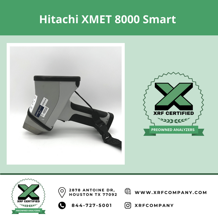 Certified Pre-Owned Hitachi Oxford XMET 8000 Handheld XRF Analyzer & PMI Gun for Scrap Metal Sorting & PMI Testing of Standard Alloys + Precious Metals (SKU # 339)