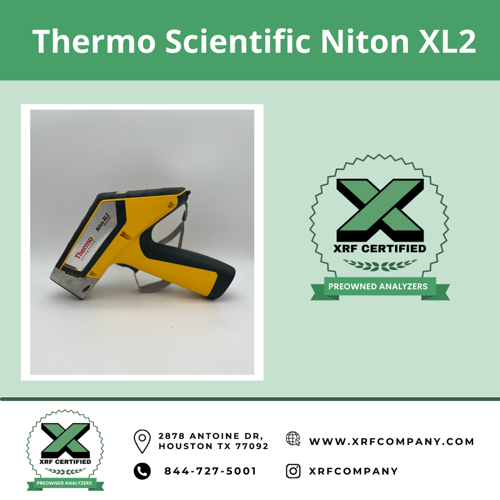 Thermo Niton XL2 800 Handheld XRF Analyzer GUN for PMI Testing & Scrap Metal Sorting:  Stainless & Low Alloy Steel + Nickel + Titanium + Cobalt + Copper Alloys + Aluminum + Standard Alloys (SKU #805)