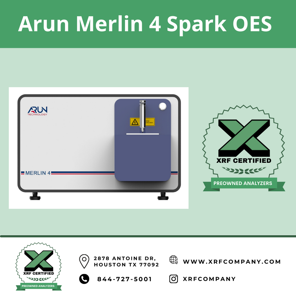 Lease to Own XRF Company Arun Merlin 4 Visible  Bench-top  Metal Analyzer for Iron + Aluminium + Copper Alloys