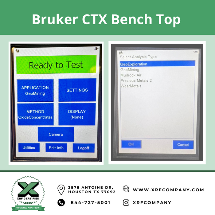 Mudlogging & Geology BenchTop XRF Analyzer - Bruker CTX (SKU #711)