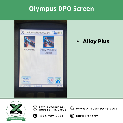 Lease to Own XRF Company Certified Preowned Used Handheld XRF Analyzer Olympus DPO - 2000 - C Alloy Plus  (SKU #612)