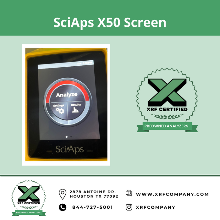 Black Friday Special - NEW XRF Company SciAps X-50 Handheld XRF Analyzer For Standard Alloys + Car Catalyst + Precious Metals Analysis + Scrap Gold + Silver Jewelry