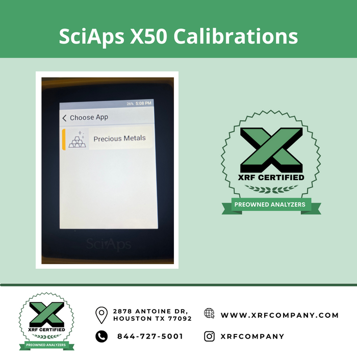 Black Friday Special - NEW XRF Company SciAps X-50 Handheld XRF Analyzer For Standard Alloys + Car Catalyst + Precious Metals Analysis + Scrap Gold + Silver Jewelry