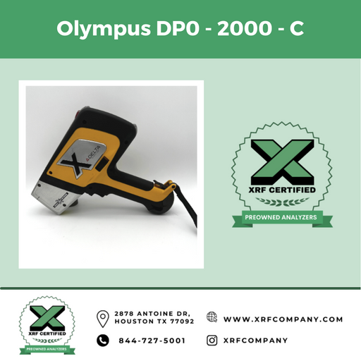 XRF Company Certified Preowned Used Handheld XRF Analyzer Olympus DPO - 2000 - C Alloy Plus  (SKU #612)