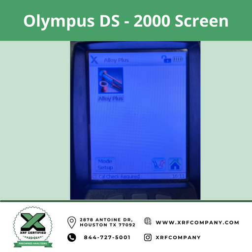 XRF Company Certified Preowned Used Handheld XRF Analyzer Olympus DS - 2000 - C Alloy Plus  (SKU #636)