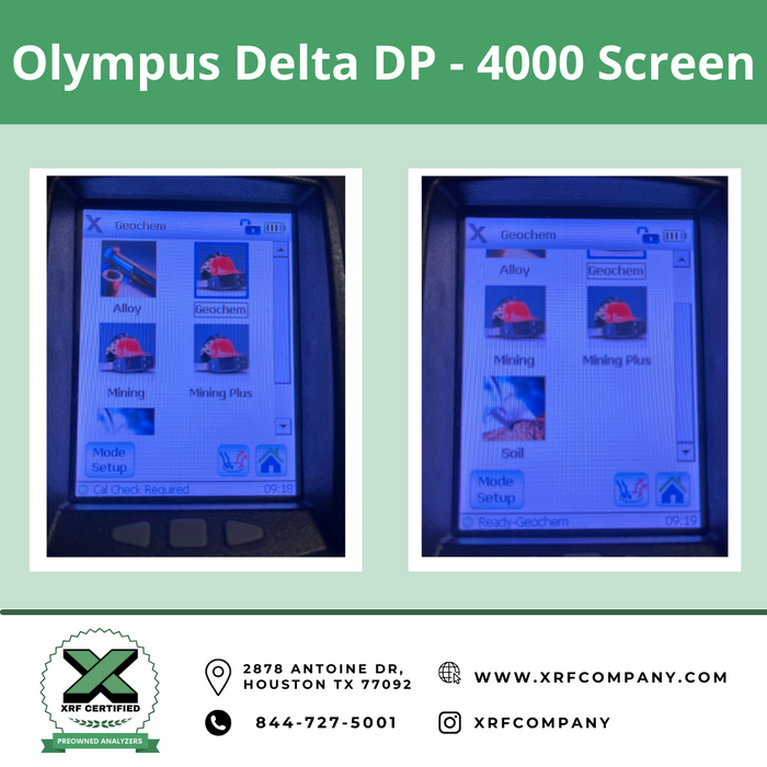 Lease XRF Company Certified Preowned Used Handheld XRF Analyzer Olympus Innov-X DP 4000 For Environmental & Mining:  Geochem + Soil.  (SKU #643)