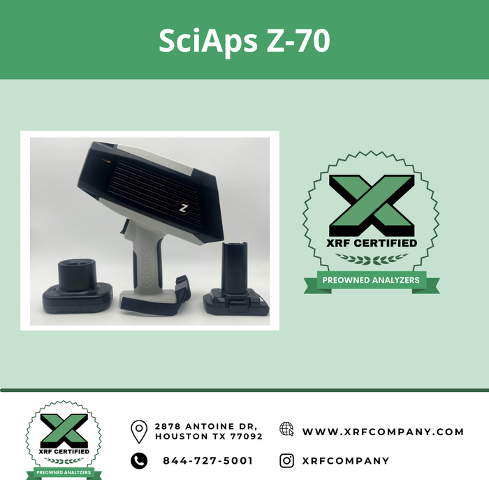 NEW Lease to Own XRF Company SciAps Z-70 Handheld LIBS LASER Analyzer&amp; PMI Gun for Scrap Metal Sorting &amp; PMI Testing of Aluminum Alloys + Stainless Steel + Low Alloy Steel + Titanium + Nickel + Cobalt + Copper Alloys (SKU #229)