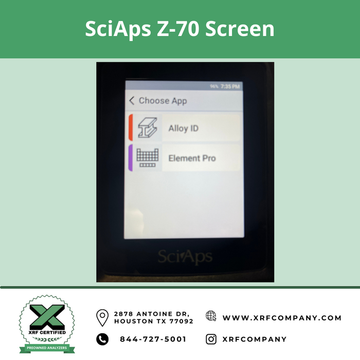 Lease to Own XRF Company SciAps Z-70 Handheld LIBS LASER Analyzer SKU #206