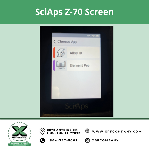 XRF Company SciAps Z-70 Handheld LIBS LASER Analyzer SKU #206