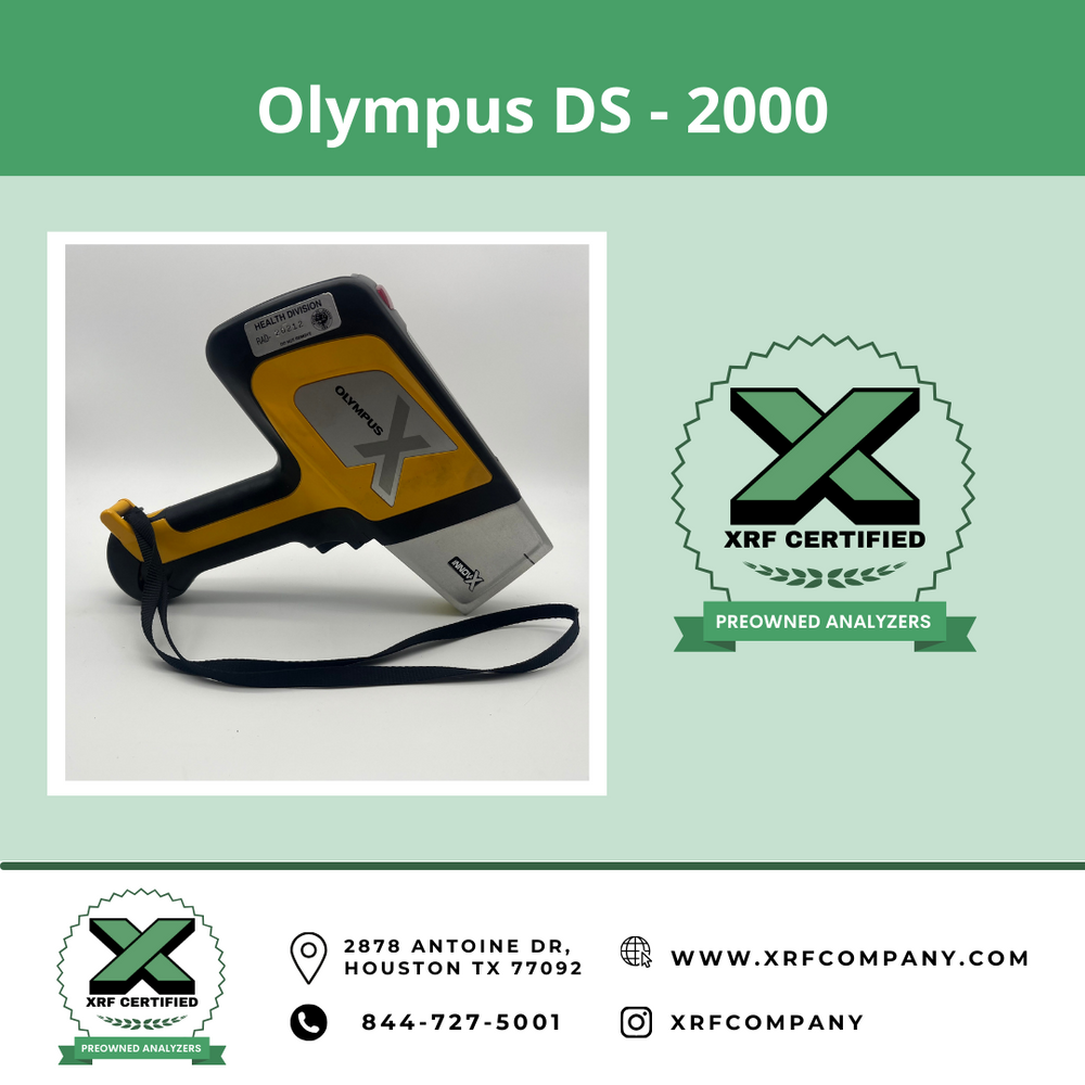 XRF Company Certified Preowned Used Handheld XRF Analyzer Olympus DS - 2000 Alloy Plus (SKU #636)