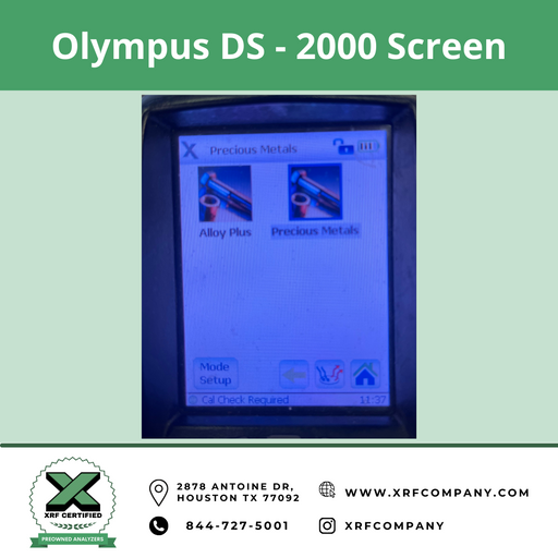 XRF Company Certified Preowned Used Handheld XRF Analyzer Olympus DS - 2000 Alloy Plus (SKU #645)