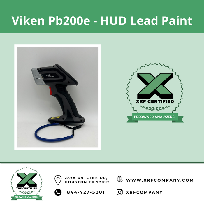 Factory Repaired & Refurbished Viken Pb200e HUD Lead Paint Handheld XRF Analyzer Gun for Residential Housing & Commercial Building Lead Paint Screening Testing Inspection.  (SKU #110)