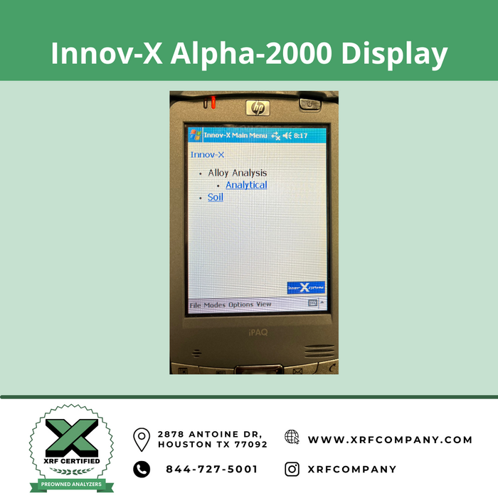 XRF Company Certified Preowned Used Handheld XRF Analyzer InnovX Alpha-2000 (SKU #605)