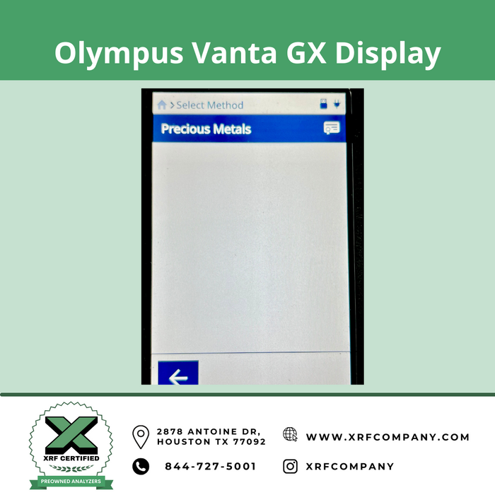 Gold Precious Metal BenchTop XRF RENTAL Analyzer - Olympus Vanta GX