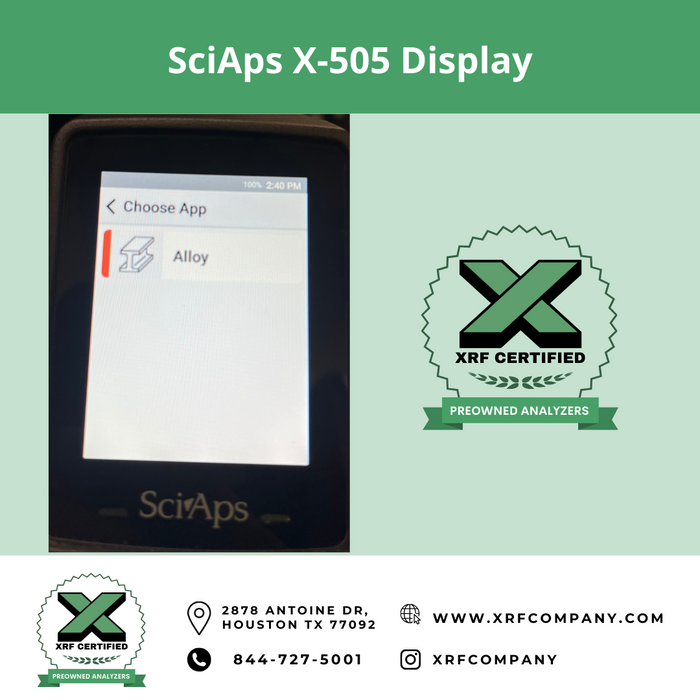 Lease to Own XRF Company SciAps X-505 Handheld LIBS LASER Analyzer & PMI Gun for PMI Testing of Carbon Steel + Low Alloy Steel + Stainless Steel + Analysis of Carbon Equivalency + Weldability + L-Grade Stainless (SKU #204)