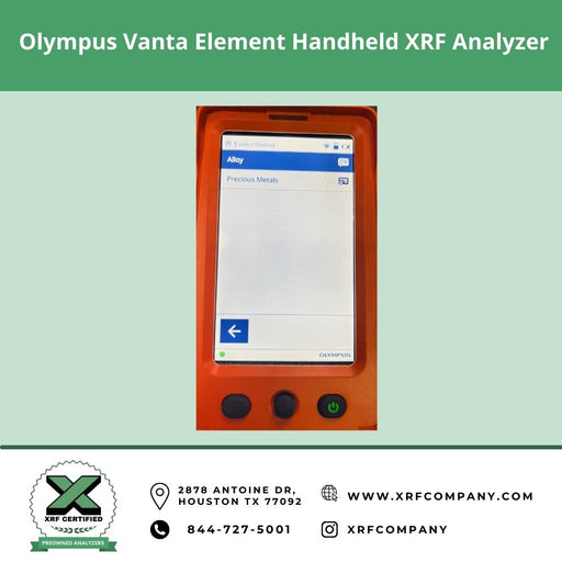 XRF Company NEW Olympus Vanta Element Handheld XRF Analyzer For Standard & Aluminum Alloys with More than 300 Alloy Grade Library + Car Catalyst + Precious Metals Analysis + Scrap Gold & Silver Jewelry