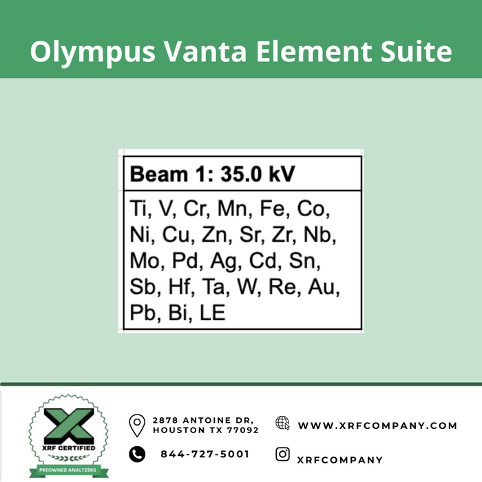 XRF Company NEW Olympus Vanta Element Handheld XRF Analyzer For Standard & Aluminum Alloys + Precious Metals + Geochem (SKU #625)