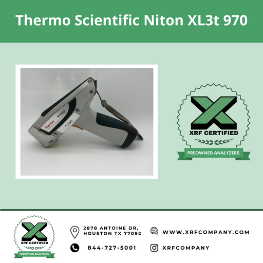 Lease to Own XRF Certified Pre-Owned- Thermo Scientific Niton XL3t 970 XRF Analyzer & PMI Gun for Scrap Metal Recycling & PMI Testing of Stainless Steel+Low Alloy Steel+Titanium+Nickel+Cobalt+Copper+Aluminum+Plastic & Consumer Goods (SKU #817)