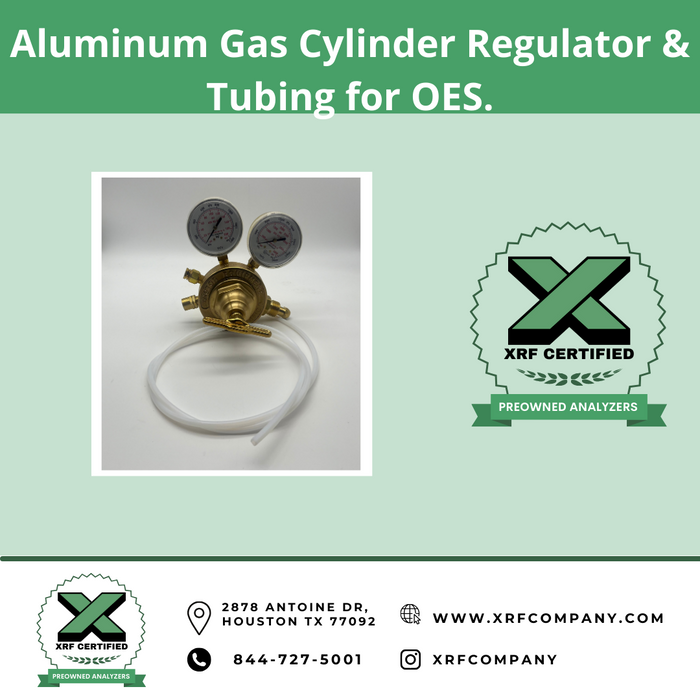 Aluminum Gas Cylinder Regulator  & Tubing for OES.