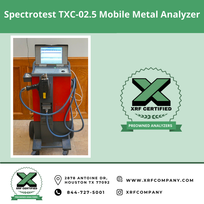 XRF Company Certified RENTAL Spectrotest TXC-02.5 Mobile XRF Analyzer For Metal Production