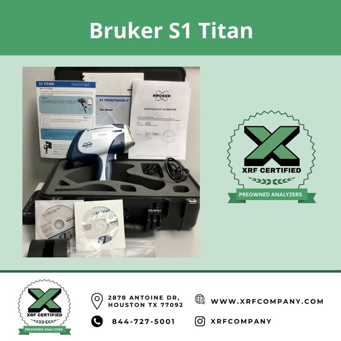 XRF Certified Lease to Own Bruker S1 Titan Handheld Analyzer Gun for Light Elements