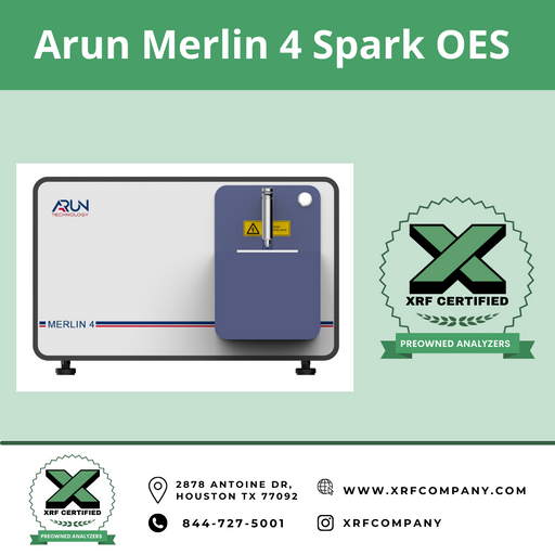 XRF Company Certified RENTAL Arun Merlin 4 Merlin 4 Portable Bench-top Metal Analyzer For Metal Production - Monthly Rental Rate Below: