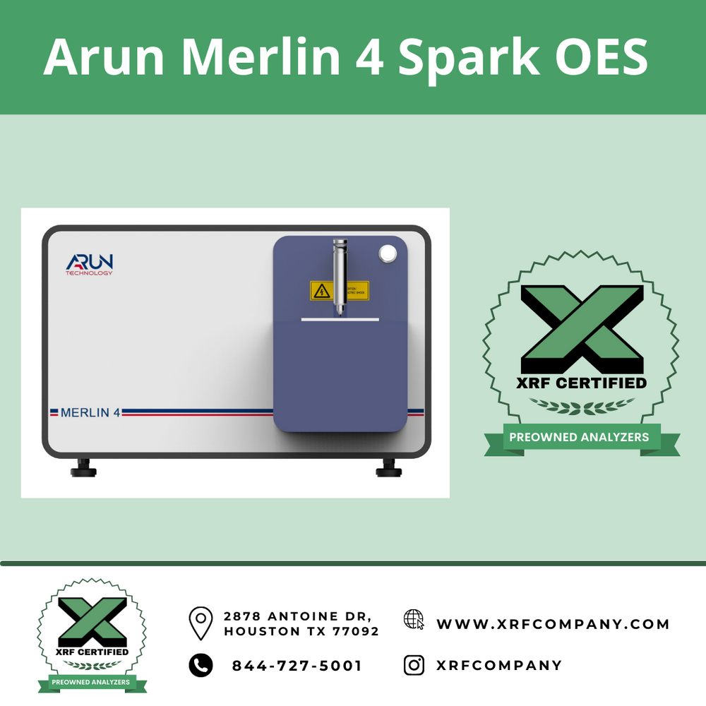 XRF Company Arun Merlin 4 Visible  Bench-top  Metal Analyzer for Iron + Aluminium + Copper Alloys