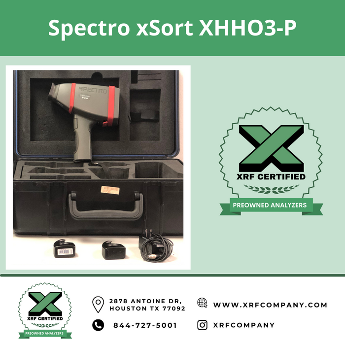 XRF Company Certified Lease to Own Spectro xSORT XHH03-P Handheld XRF Analyzer Gun For Metal Fabrication
