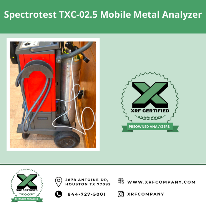 XRF Company Certified Lease to Own Spectrotest TXC-02.5 Mobile XRF Analyzer For Metal Fabrication