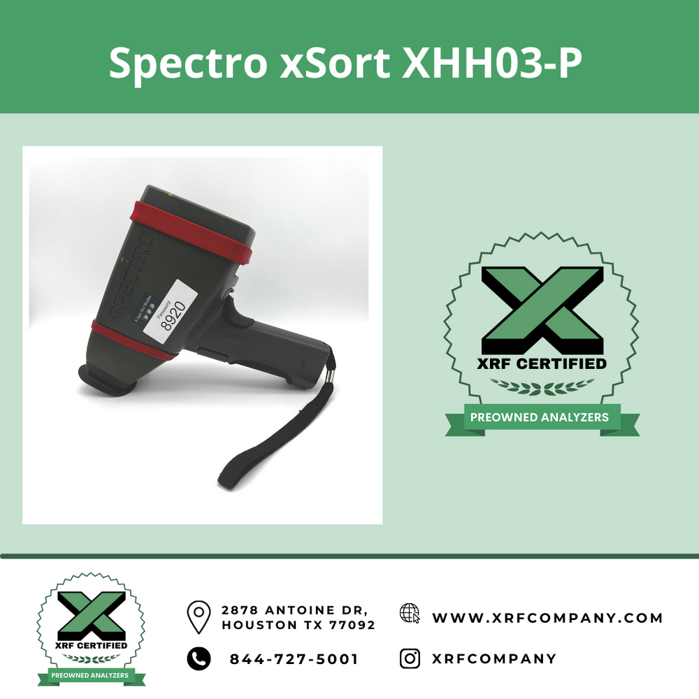XRF Company Certified Lease to Own Spectro xSORT XHH03-P Handheld XRF Analyzer Gun For Metal Fabrication