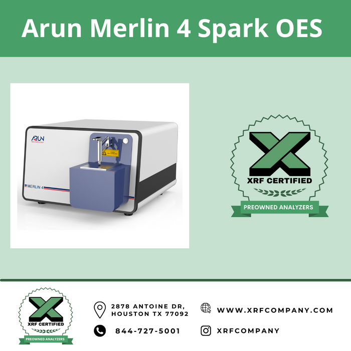XRF Company Certified Lease to Own Arun Merlin 4 Merlin 4 Portable Bench-top Metal Analyzer For Forging and Casting - 5 Year Lease to Own Monthly Payment: