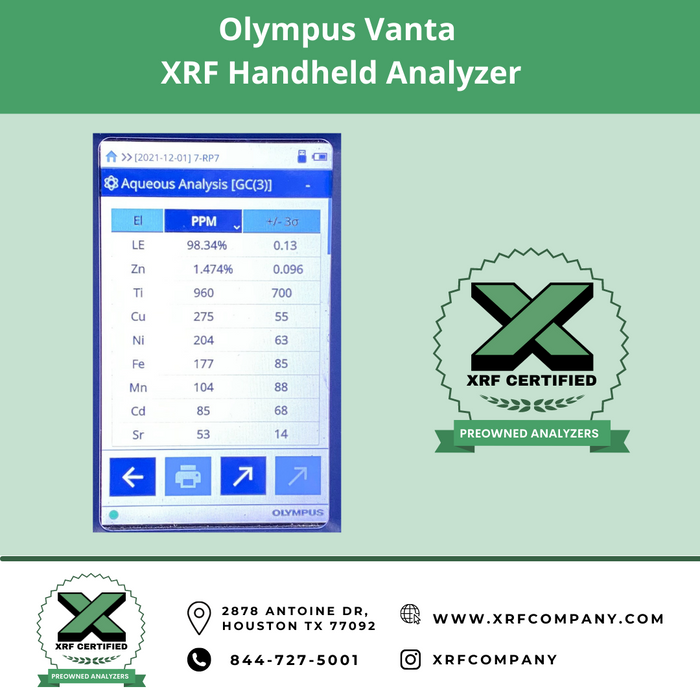 XRF Certified Lease to Own Olympus Vanta Element Handheld XRF Analyzer Gun For Mining