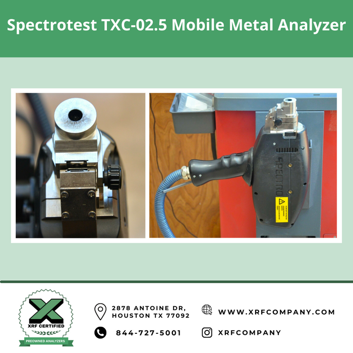 XRF Company Certified RENTAL Spectrotest TX-02.5 Mobile XRF Analyzer For Forging and Casting