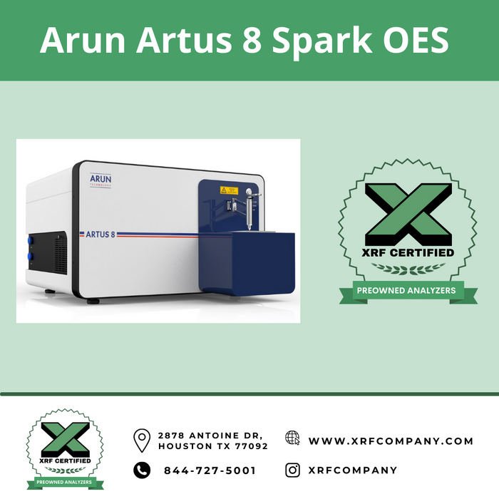 XRF Company Certified Lease to Own Arun Artus 8 Bench-top XRF Analyzer For Metal Fabrication - 5 Year Lease to Own Monthly Payment: