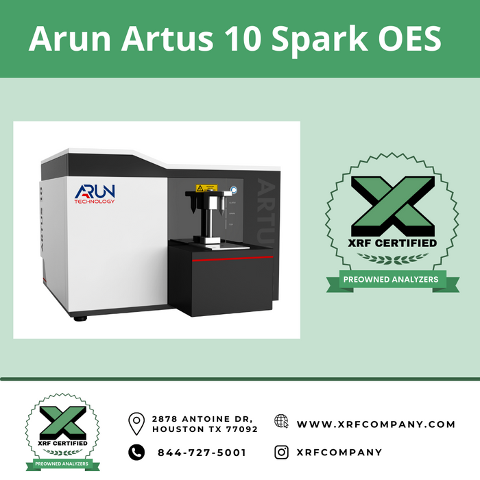 XRF Company Certified RENTAL Arun Artus 10 Bench-top  Metal Analyzer For Forging and Casting - Monthly Rental Rate Below: