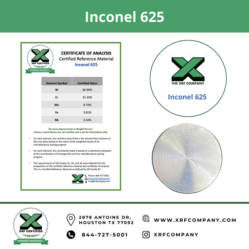 XRF Metal Standard Inconel 625
